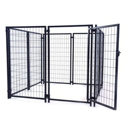 Aleko Expandable Heavy Duty Dog Kennel and Playpen Kit - 5 x 5 x 4 Feet - Black - DK5X5X4-AP Aleko