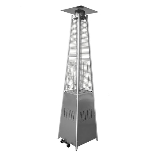 Aleko Outdoor Patio Pyramid Propane Space Heater with Adjustable Thermostat - 40,000 BTU - Silver EPHPSIL-AP Aleko