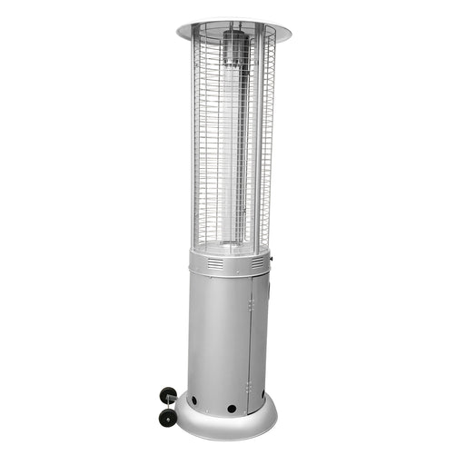 Aleko Outdoor Patio Cylinder Propane Space Heater with Adjustable Thermostat - 40,000 BTU - Silver EPHRSIL-AP Aleko