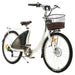 Ecotric 36V Electric City Bike 26" White Lark For Women w/Basket & Rear Rack - NS-LAK26LCD-W Ecotric Electric Bikes
