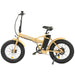 Ecotric 48V Gold Folding Fat Tire Electric Bike w/ LCD display - FAT20S900-CM Ecotric Electric Bikes