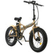 Ecotric 48V Gold Folding Fat Tire Electric Bike w/ LCD display - FAT20S900-CM Ecotric Electric Bikes