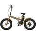 Ecotric 48V Gold Folding Fat Tire Electric Bike w/ LCD display - FAT20S900-CM Ecotric Electric Bikes