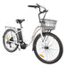 Ecotric 36V Electric Bike 26" White Peacedove City Bike w/Basket & Rear Rack - NS-PEA26LED-W Ecotric Electric Bikes