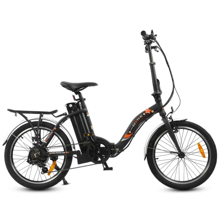 Ecotric 36V Folding Electric Bike Starfish 20"  - UL Certified - Matte Black - C-STA20LED-MB Ecotric Electric Bikes
