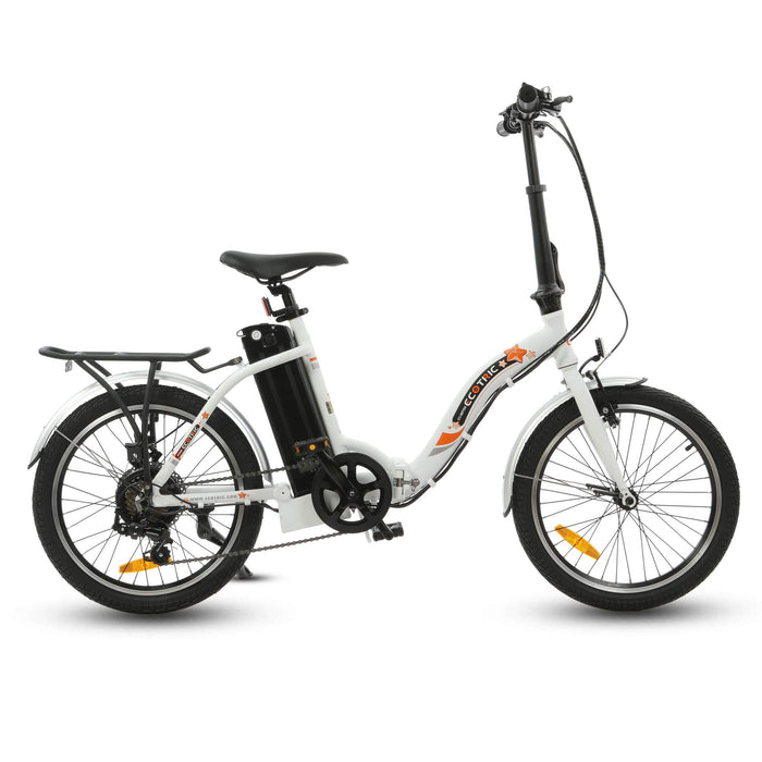 Ecotric 36V Folding Electric Bike Starfish 20" - UL Certified - White - C-STA20LED-W-Z Ecotric Electric Bikes