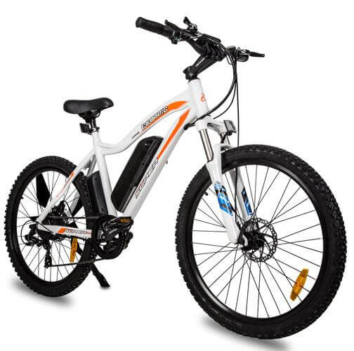 Ecotric 36V Leopard Electric Mountain Bike - White LEOPARD26-W Ecotric Electric Bikes