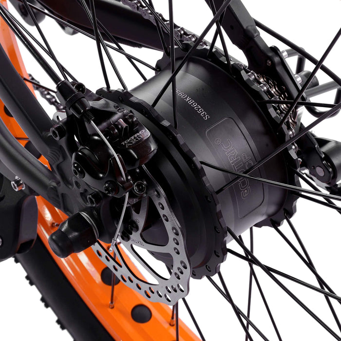 Ecotric 36V Fat Tire Electric Bike Beach & Snow Bike - Orange - D-FAT26S900-O Ecotric Electric Bikes