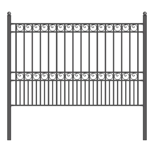 Aleko Steel Fence - PARIS Style - 8 x 5 Ft FENCEPAR-AP Aleko