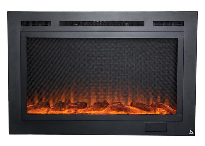 Forte 40" Steel Mesh Screen Non Reflective Recessed Electric Fireplace by TouchStone 80048 TouchStone