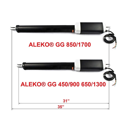 Aleko Single Swing Gate Operator - GG450 AC/DC - Basic Kit Aleko