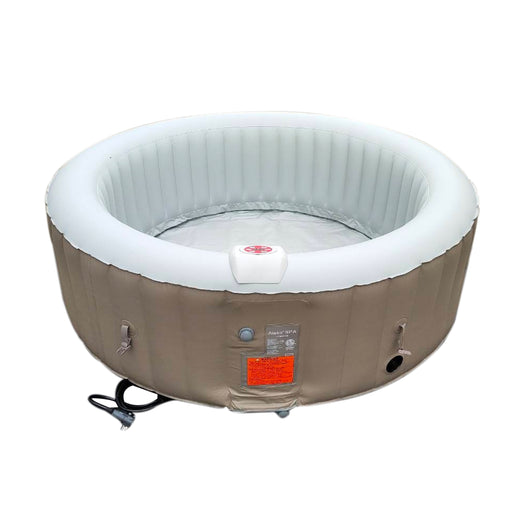 Aleko Round Inflatable Jetted Hot Tub Spa with Cover - 6 Person - 265 Gallon - Brown HTIR6GYBR-AP Aleko