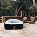 Aleko Square Inflatable Hot Tub Spa with Cover - 4 Person - 160 Gallon - Black and White Aleko