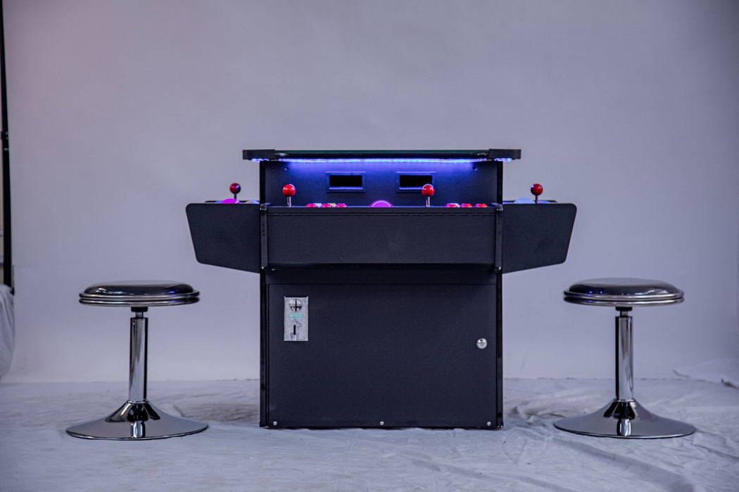 Full-sized, 3 Sided, Cocktail Table Arcade Game With 1,162 Classic, Golden Age, Midway Games, and Trackball by Game Room City 1162CTTB Game Room City