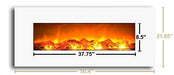Ivory 50" Wall Mounted Electric Fireplace by TouchStone 80002 TouchStone