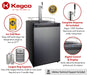 Kegco 24" Wide Single Tap Black Stainless Steel Digital Kegerator K309X-1NK Kegco
