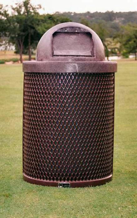Commercial Playground Dome-Topped Trash Receptacle #9605 KidStuff PlaySystems KidStuff PlaySystems