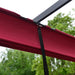 Aleko Aluminum Outdoor Retractable Canopy Pergola - 13 x 10 Ft - Burgundy Color Aleko