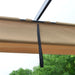 Aleko Aluminum Outdoor Retractable Canopy Pergola - 13 x 10 Ft - Sand Color Aleko
