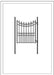 Aleko Steel Pedestrian Gate - MANHATTAN Style - 5 ft PGMOS-AP Aleko