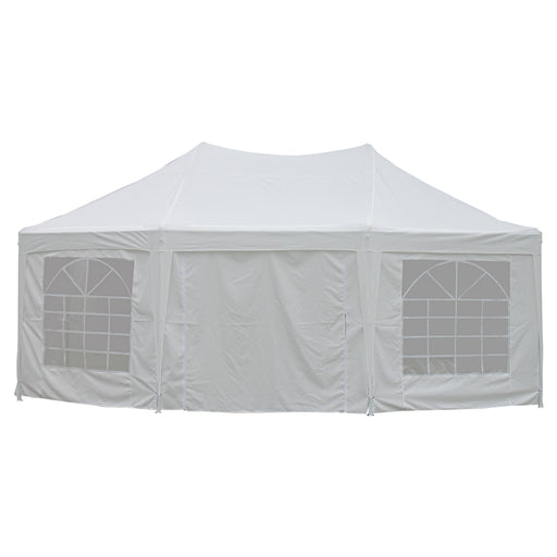 Aleko Heavy Duty Octagonal Outdoor Canopy Event Tent with Windows - 20 X 14 FT - White PWT22X16-AP Aleko