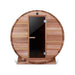 Aleko Outdoor and Indoor Rustic Western Red Cedar Barrel Sauna - ETL Certified Heater - 4 Person SB4CEDAR-AP Aleko