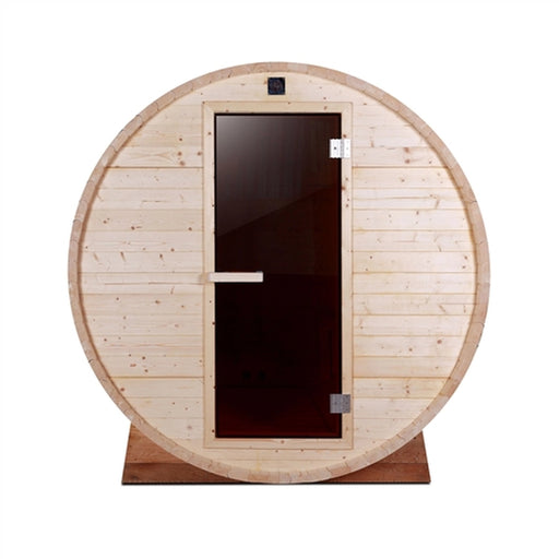 Aleko Outdoor and Indoor White Pine Barrel Sauna - 4 Person - 4.5 kW ETL Certified Heater SB4PINE-AP Aleko