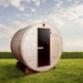 Aleko Outdoor and Indoor White Pine Barrel Sauna - 4 Person - 4.5 kW ETL Certified Heater SB4PINE-AP Aleko