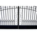 Aleko Steel Dual Swing Driveway Gate - VENICE Style - 18 ft with Pedestrian Gate - 5 ft SET18X4VEND-AP Aleko