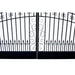 Aleko Steel Dual Swing Driveway Gate - VENICE Style - 14 ft with Pedestrian Gate - 5 ft SET14X4VEND-AP Aleko