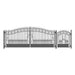 Aleko Steel Dual Swing Driveway Gate - VENICE Style - 18 ft with Pedestrian Gate - 5 ft SET18X4VEND-AP Aleko