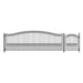 Aleko Steel Single Swing Driveway Gate - PARIS Style - 18 ft with Pedestrian Gate - 5 ft Aleko