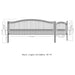 Aleko Steel Single Swing Driveway Gate - PARIS Style - 18 ft with Pedestrian Gate - 5 ft Aleko