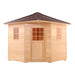 Aleko Canadian Hemlock Wet Dry Outdoor Sauna with Asphalt Roof - 6 kW Harvia KIP Heater - 5 Person SKD5HEM-AP Aleko