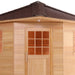 Aleko Canadian Hemlock Wet Dry Outdoor Sauna with Asphalt Roof - 8 kW ETL Certified Heater - 8 Person SKD8HEM-AP Aleko