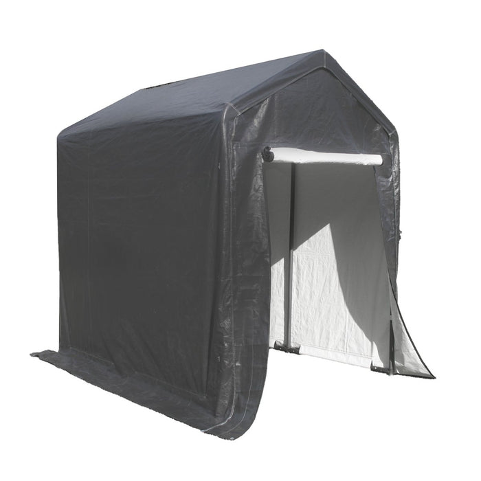 Aleko Heavy Duty Outdoor Canopy Storage Shelter Shed - 8 x 6 x 8 Feet - Gray SS6X8-AP Aleko