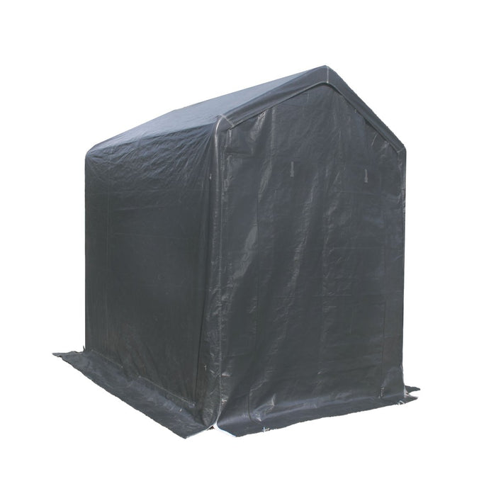 Aleko Heavy Duty Outdoor Canopy Storage Shelter Shed - 8 x 6 x 8 Feet - Gray SS6X8-AP Aleko