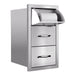 Summerset 17" Vertical 2-Drawer & Paper Towel Holder Combo w/ Masonry Frame Return Summerset