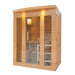 Aleko Canadian Hemlock Indoor Wet Dry Sauna with Exterior Lights - 4.5 kW Harvia KIP Heater - 5 Person STHE5CREE-AP Aleko