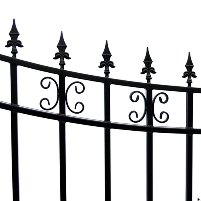 Steel Single Swing Driveway Gate - ST.LOUIS Style - 12 x 6 Feet by Aleko - DG12SPTSSW-AP Aleko