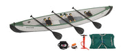 Travel Canoe 16 Inflatable Canoe Wood/Web Seats Electric Pump for 3 Package by SeaEagle TC16K_EP3W SeaEagle