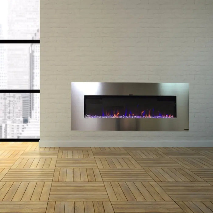 AudioFlare Stainless 50" Recessed Electric Fireplace 80024 by TouchStone TouchStone