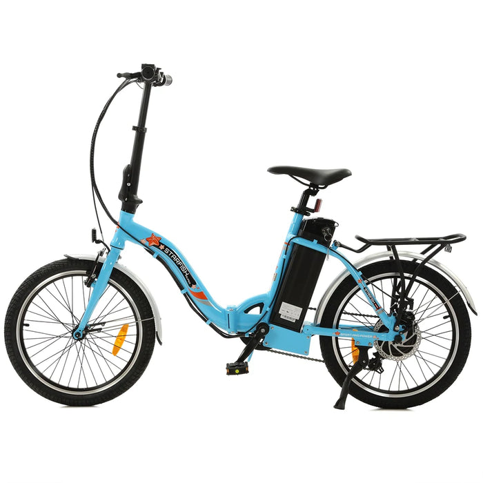 Ecotric 36V Folding Electric Bike 20" Blue Starfish - UL Certified - Blue - C-STA20LED-BL-Z Ecotric Electric Bikes