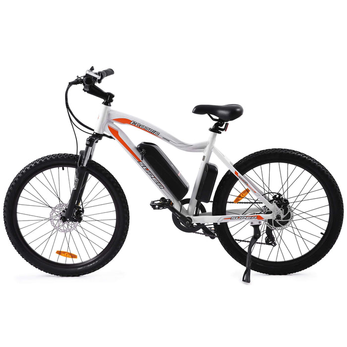 Ecotric 36V Leopard Electric Mountain Bike - UL Certified - White - C-LEO26LCD-W Ecotric Electric Bikes