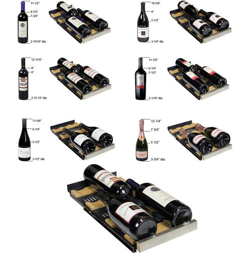 Allavino 24" Wide FlexCount II Tru-Vino 36 Bottle Dual Zone Black Wine Refrigerator Allavino