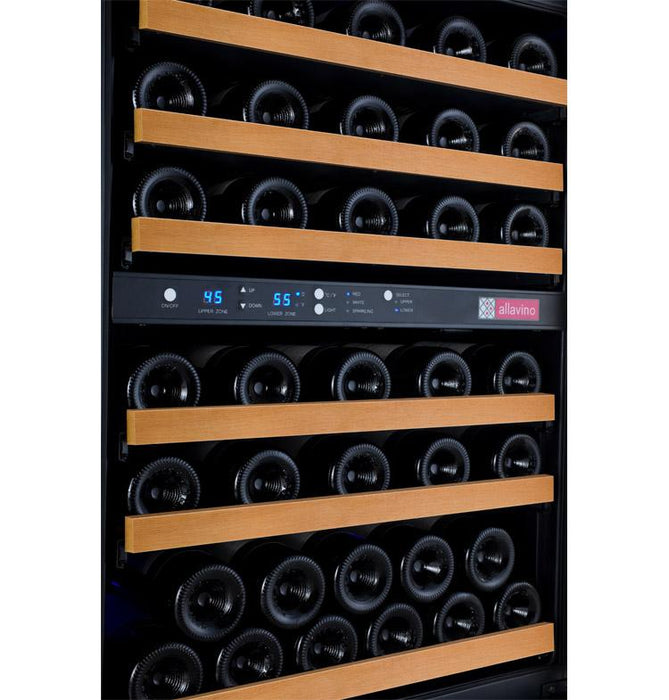 Allavino 24" Wide FlexCount II Tru-Vino 56 Bottle Dual Zone Black Right Hinge Wine Refrigerator Allavino