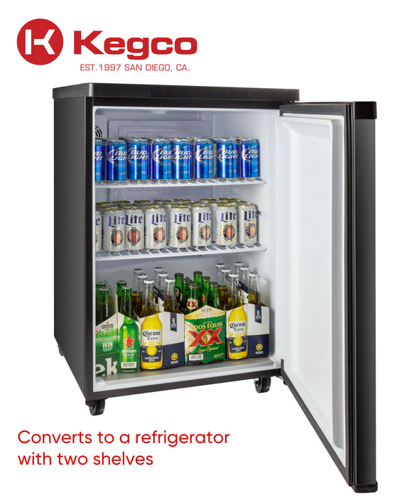 Kegco 24" Wide Dual Tap Black Digital Kegerator K309B-2NK Kegco