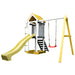 Aleko Outdoor Wooden Swing Playset with Swing, Slide, Steering Wheel, and Rock Climbing Ladder WPG01-AP Aleko