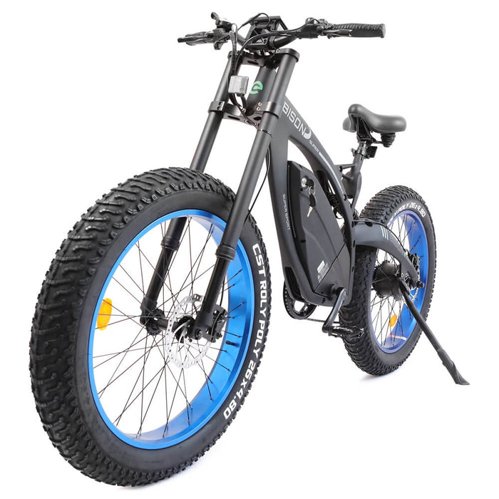 Ecotric 48V Fat Tire Electric Bike 17.6AH 1000W Bison- Matte Black - NS-SON26LCD-BL Ecotric Electric Bikes