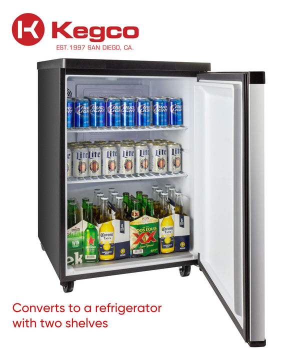 Kegco 24" Wide Dual Tap Stainless Steel Kegerator K209SS-2NK Kegco